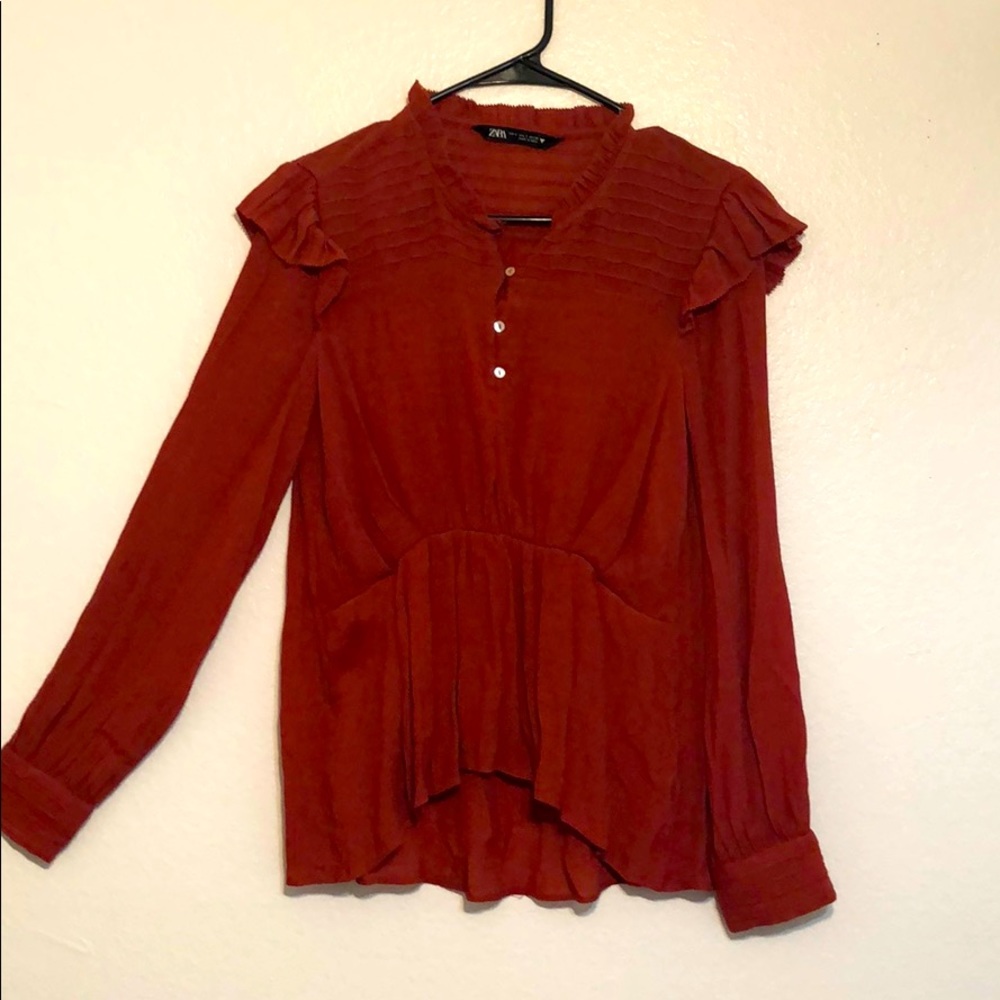 ZARA Babydoll Long Sleeve T-shirt (S)